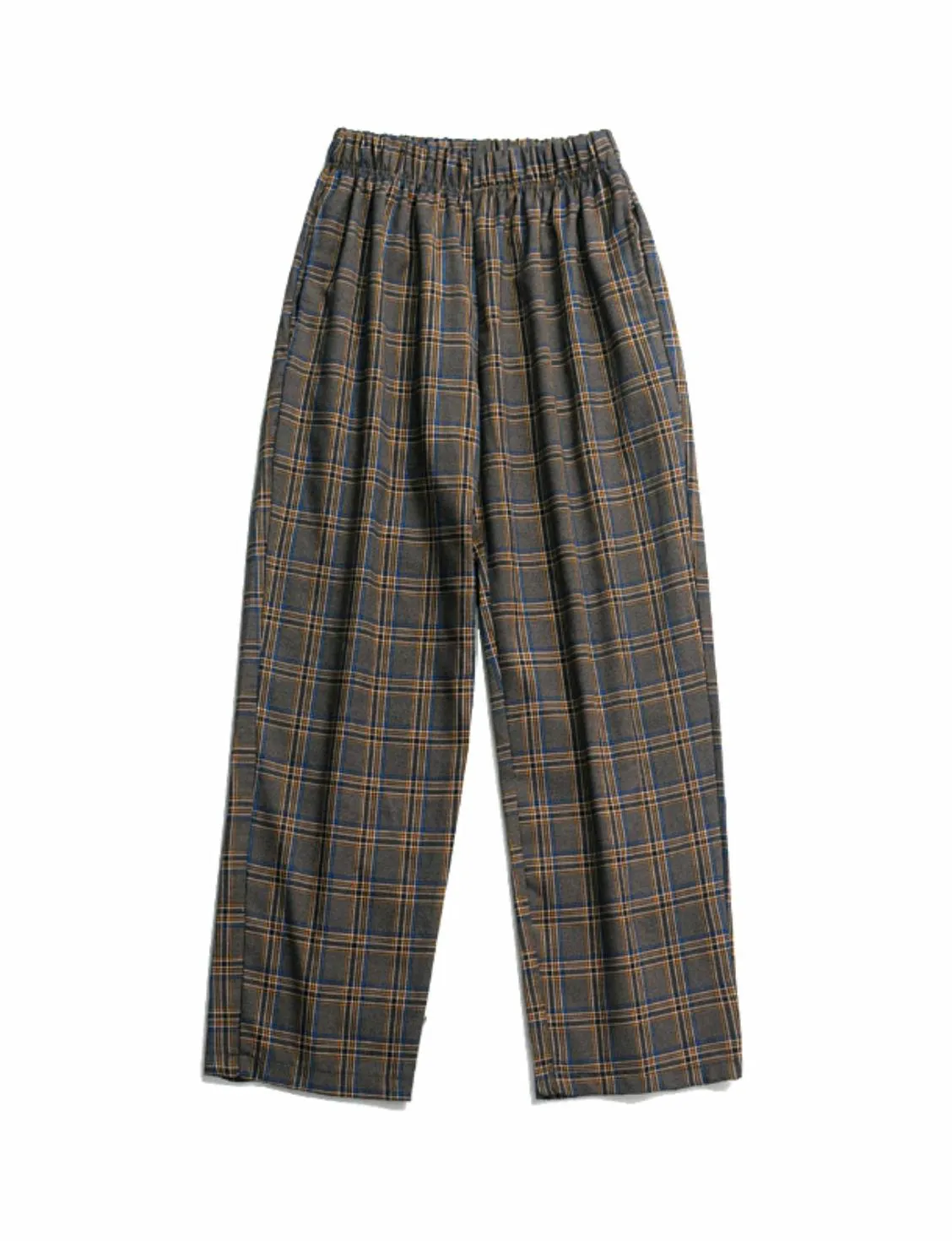 MultiColoured Checked Elastic Waistband Trousers