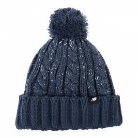 New Balance winter pom pom beanie hat blue