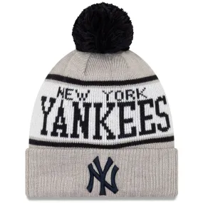 New York Yankees - Knitstripe A3 Gray Knit Beanie Toboggan, New Era