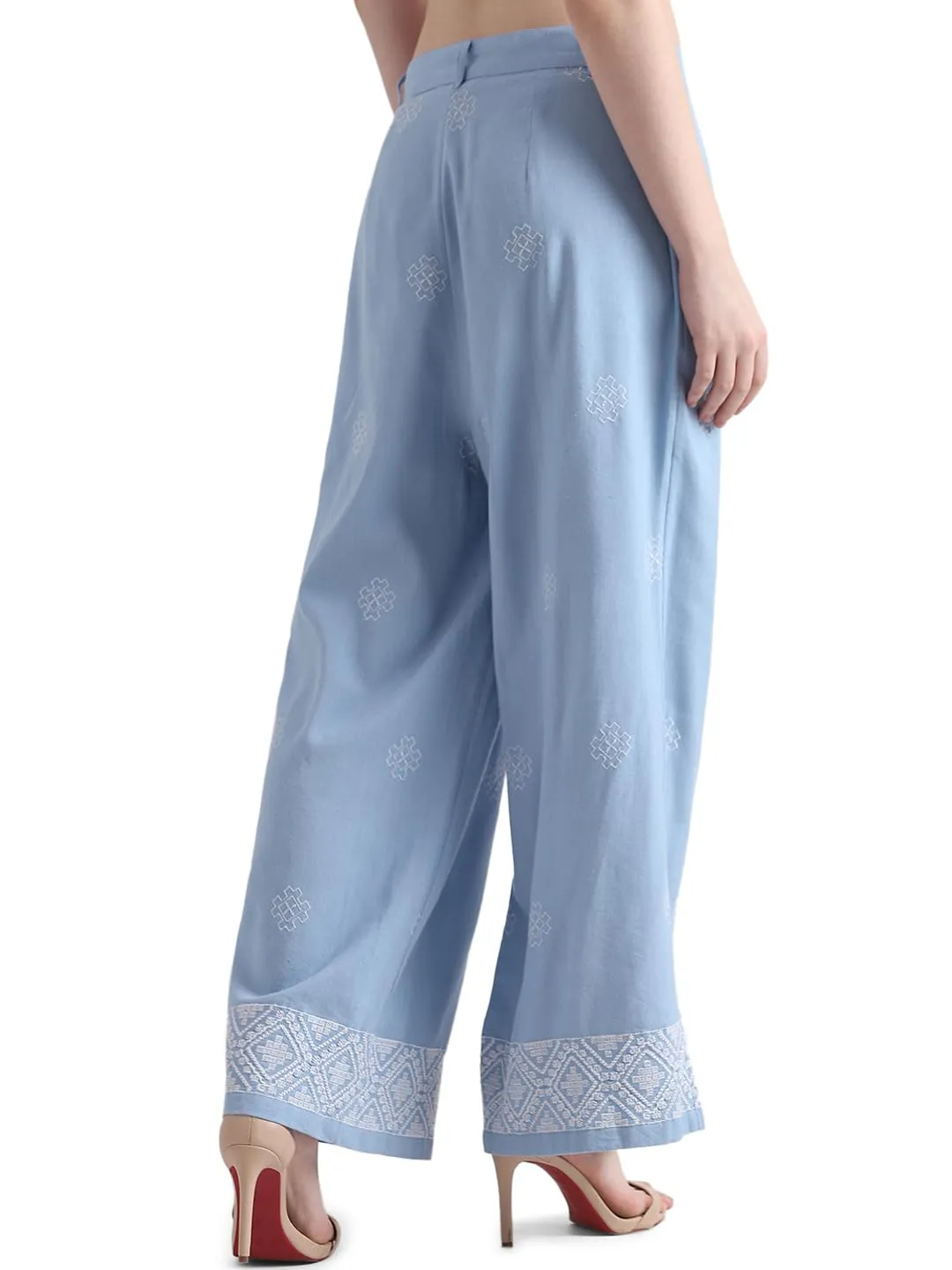 ONLY Women's Relaxed Pants (Placid Blue)