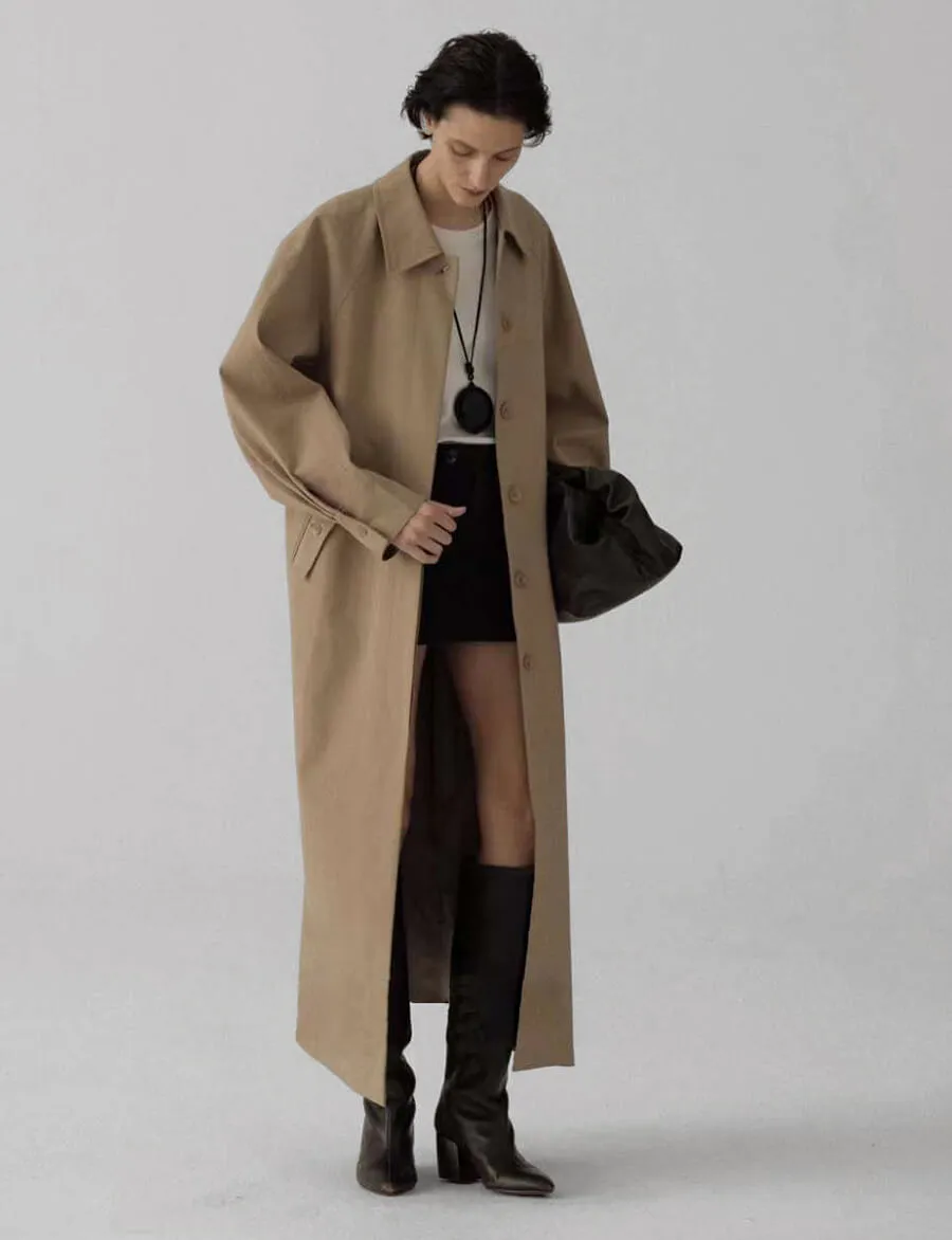 Oversized Tan Maxi Coat