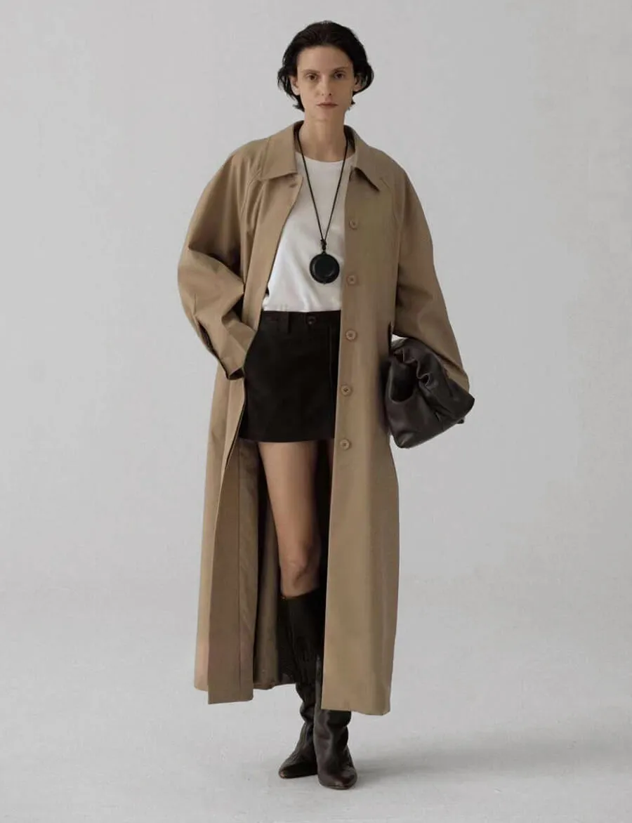 Oversized Tan Maxi Coat