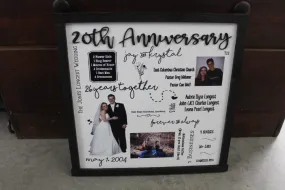 Personalized Anniversary Decor Photos Story Memories Established Celebrate Couple Gift Giftable Vow Renewal Your Story Custom Handmade Sign