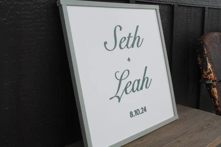 Personalized Wedding Day Sign board Couple Engagement Marriage Established Reception Decor Customized Framed 3D Keepsake Giftable Shower