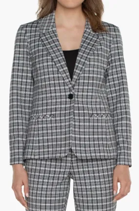 Plaid Fitted Blazer