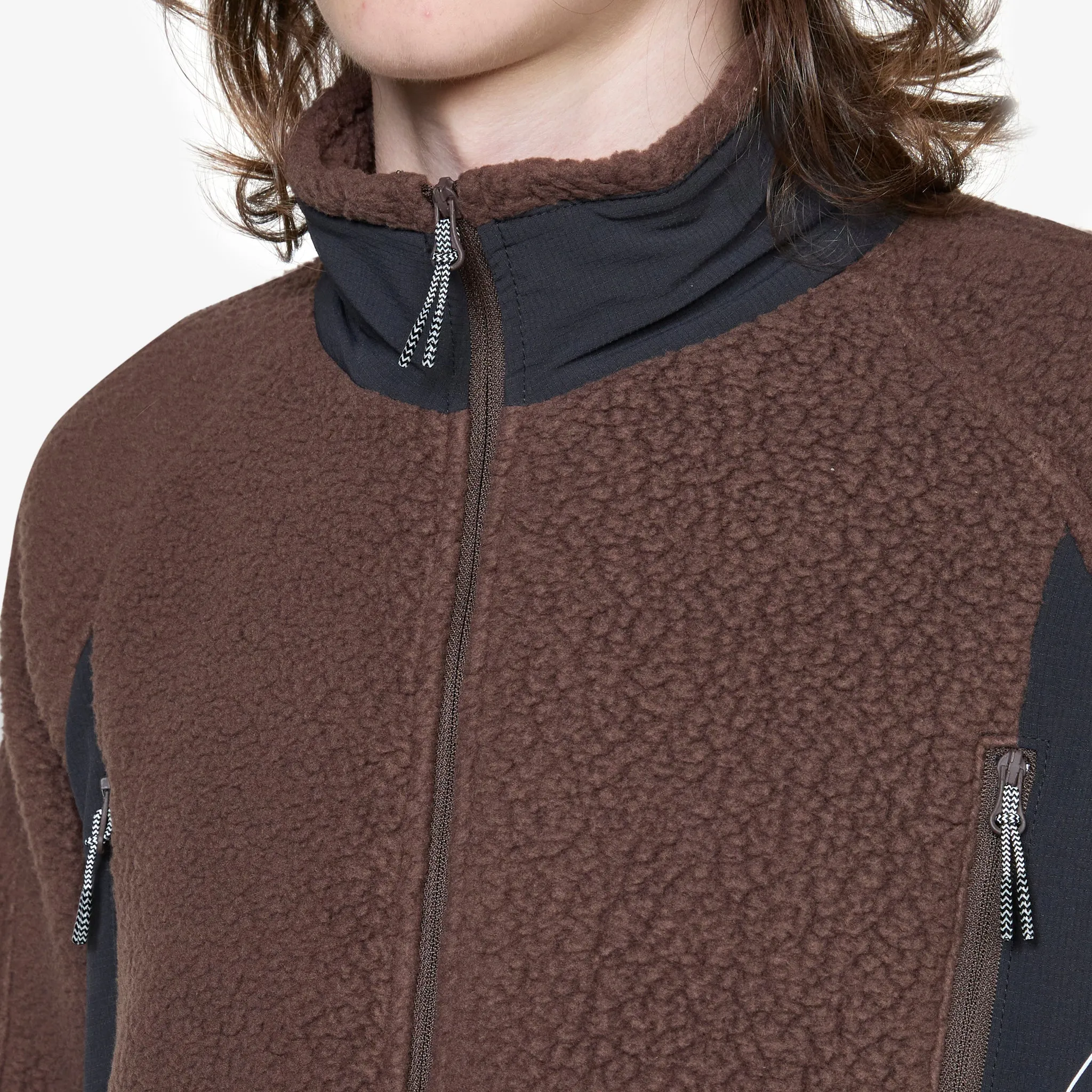 Polartec Fleece Jacket Dark Brown | Black