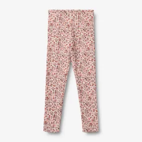 Printed Leggings Jules - pale rose flowers