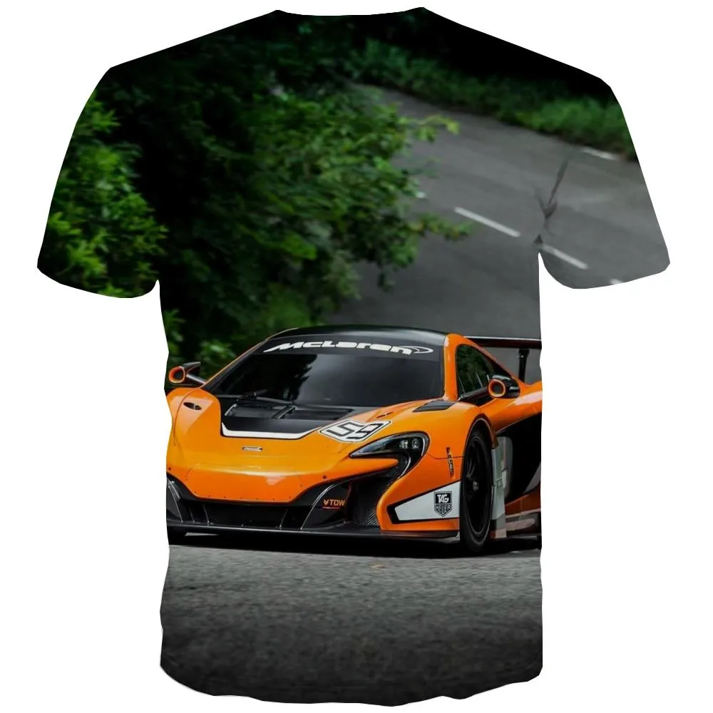 Racing Car T shirts Men Metal Tshirts Novelty City Tshirts Cool Gray Tshirt Printed Retro Tshirt Anime