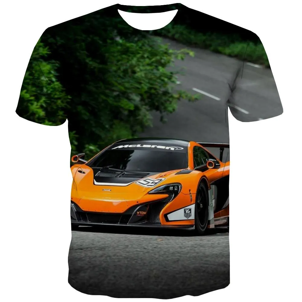 Racing Car T shirts Men Metal Tshirts Novelty City Tshirts Cool Gray Tshirt Printed Retro Tshirt Anime