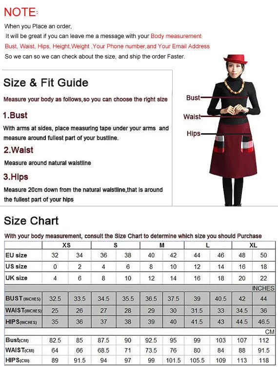 Red midi wool dress women dress 1082