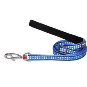 Reflective Bones Leash - Blue