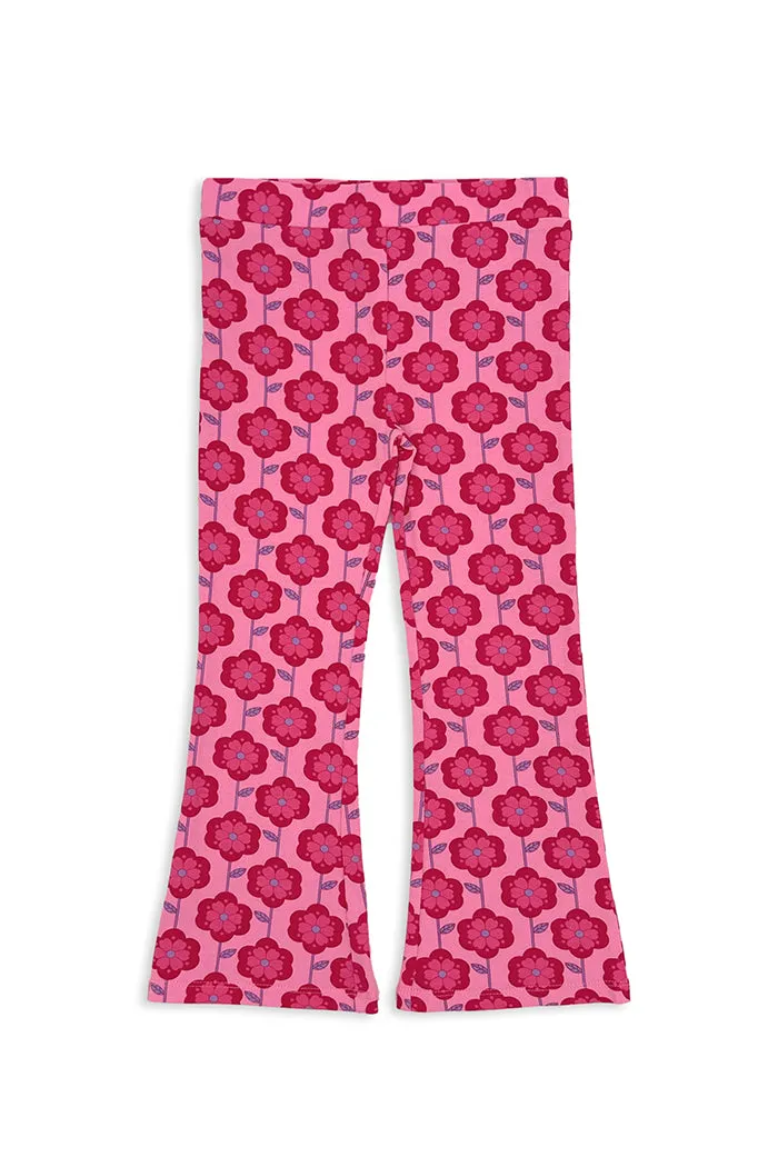 Retro Blooms Flared Leggings