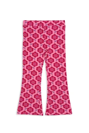 Retro Blooms Flared Leggings