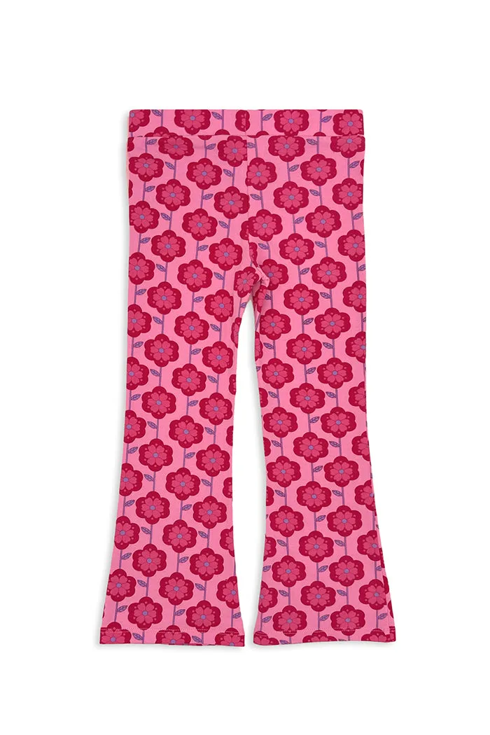 Retro Blooms Flared Leggings