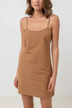 Rhythm Classic Slip Dress - Caramel