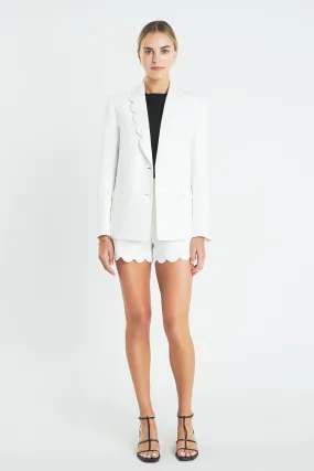 Scallop Collar Blazer