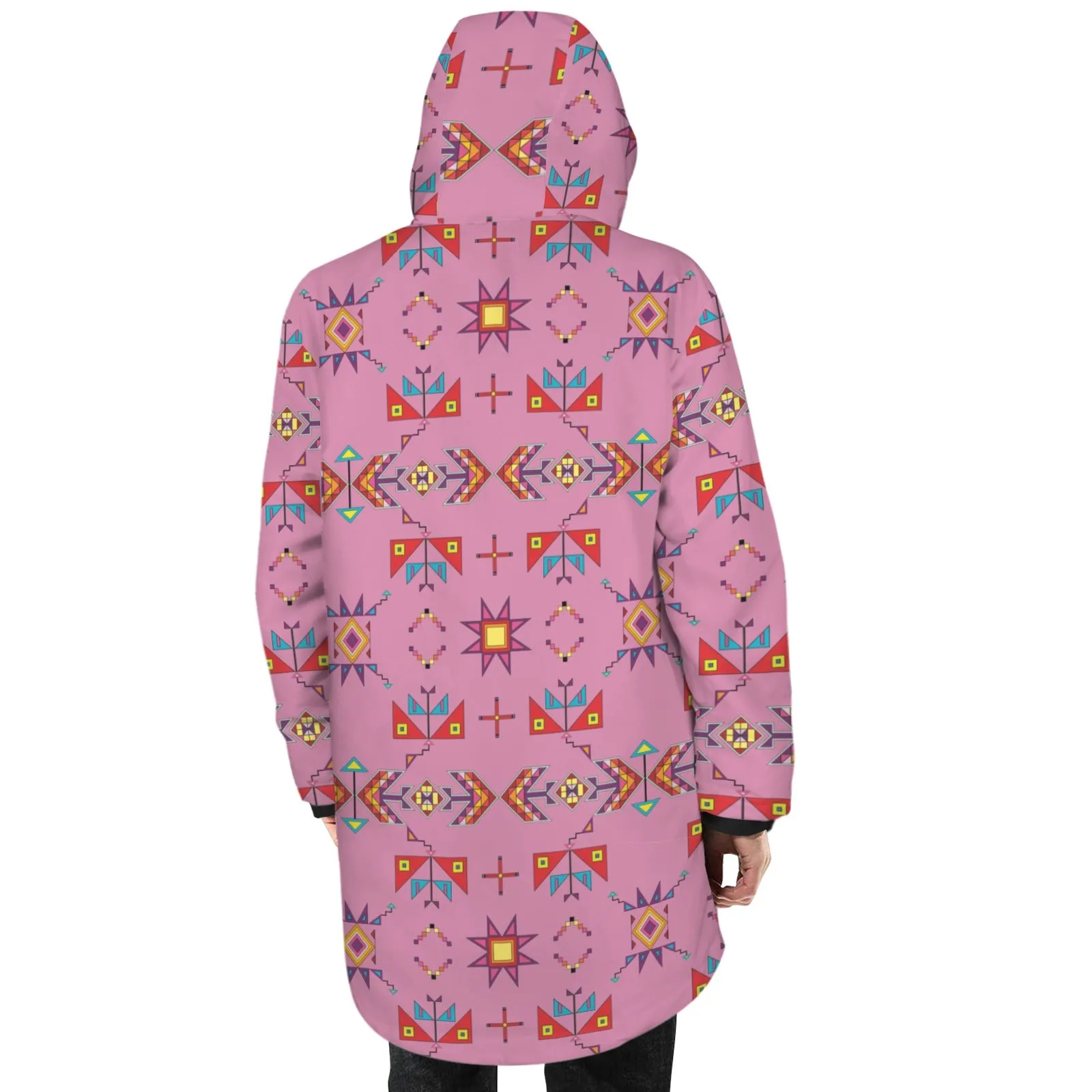 Scattered Generations Pink Unisex Sherpa Lined Hooded Coat