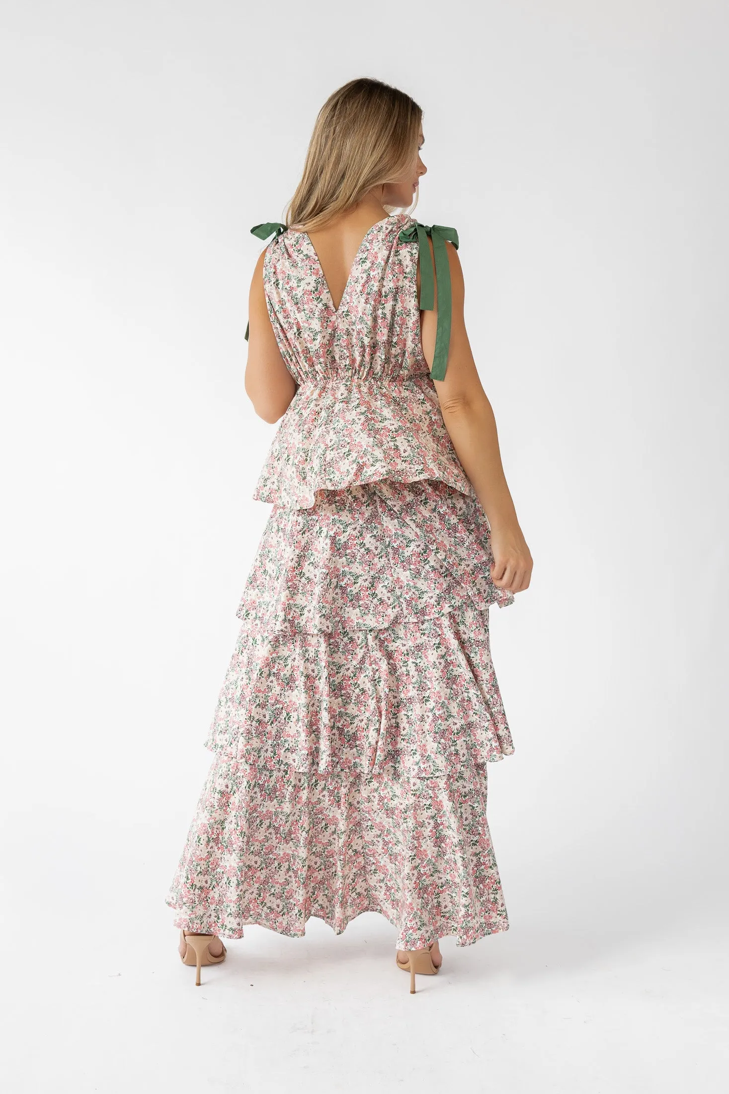 Shaina Slate Floral Maxi Dress