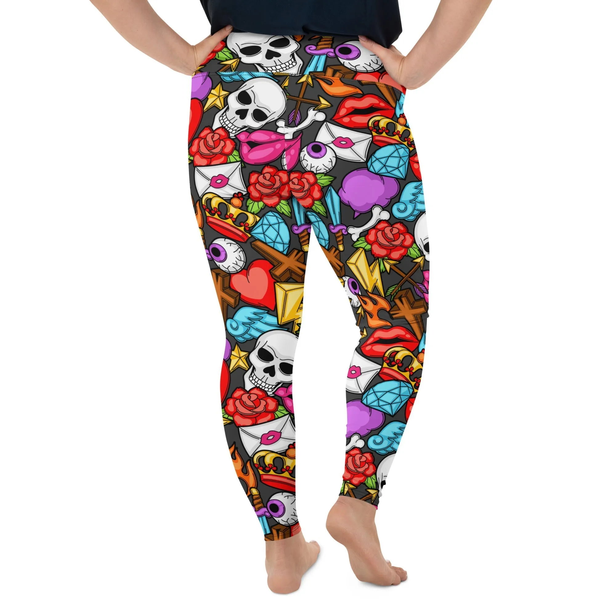 Skulls Plus Size Leggings