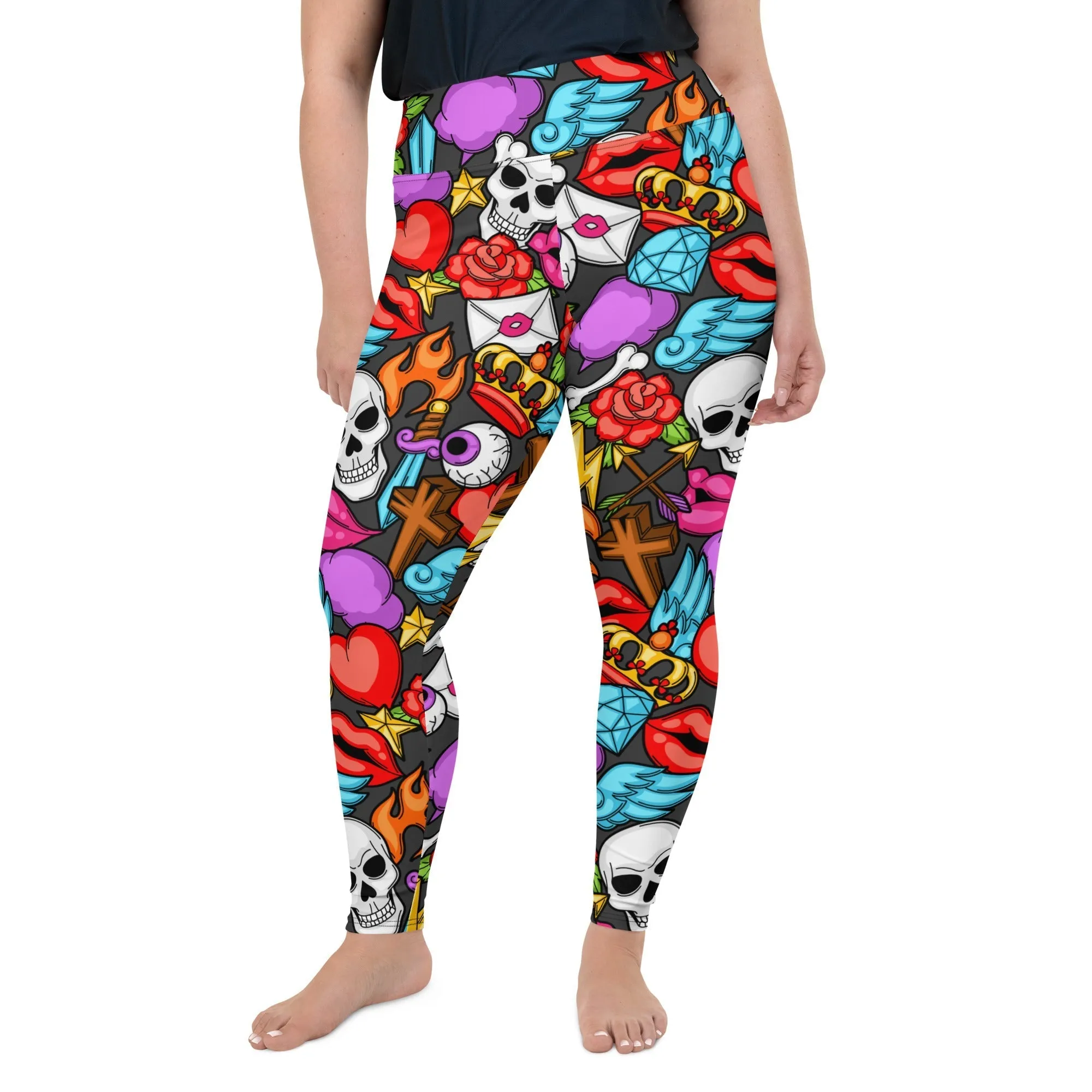 Skulls Plus Size Leggings