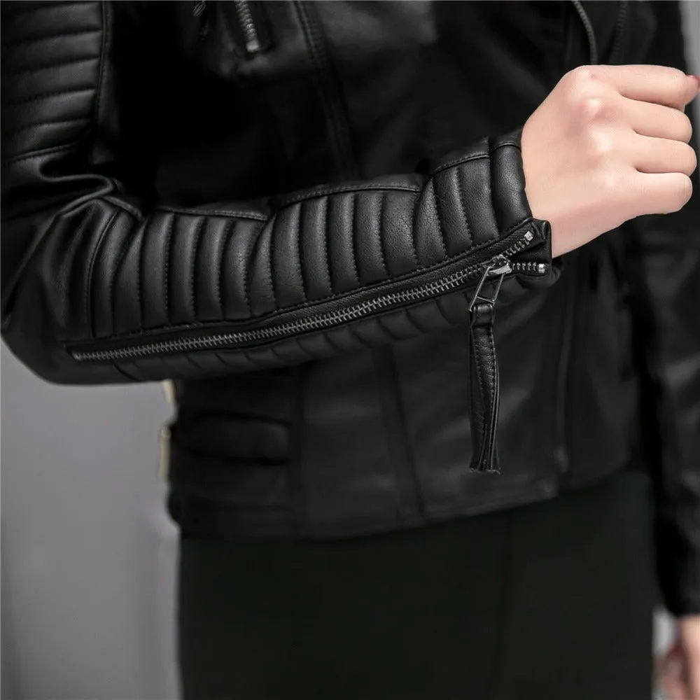 Slim Leather Jacket Leather Women jacket stylish jacket black jacket