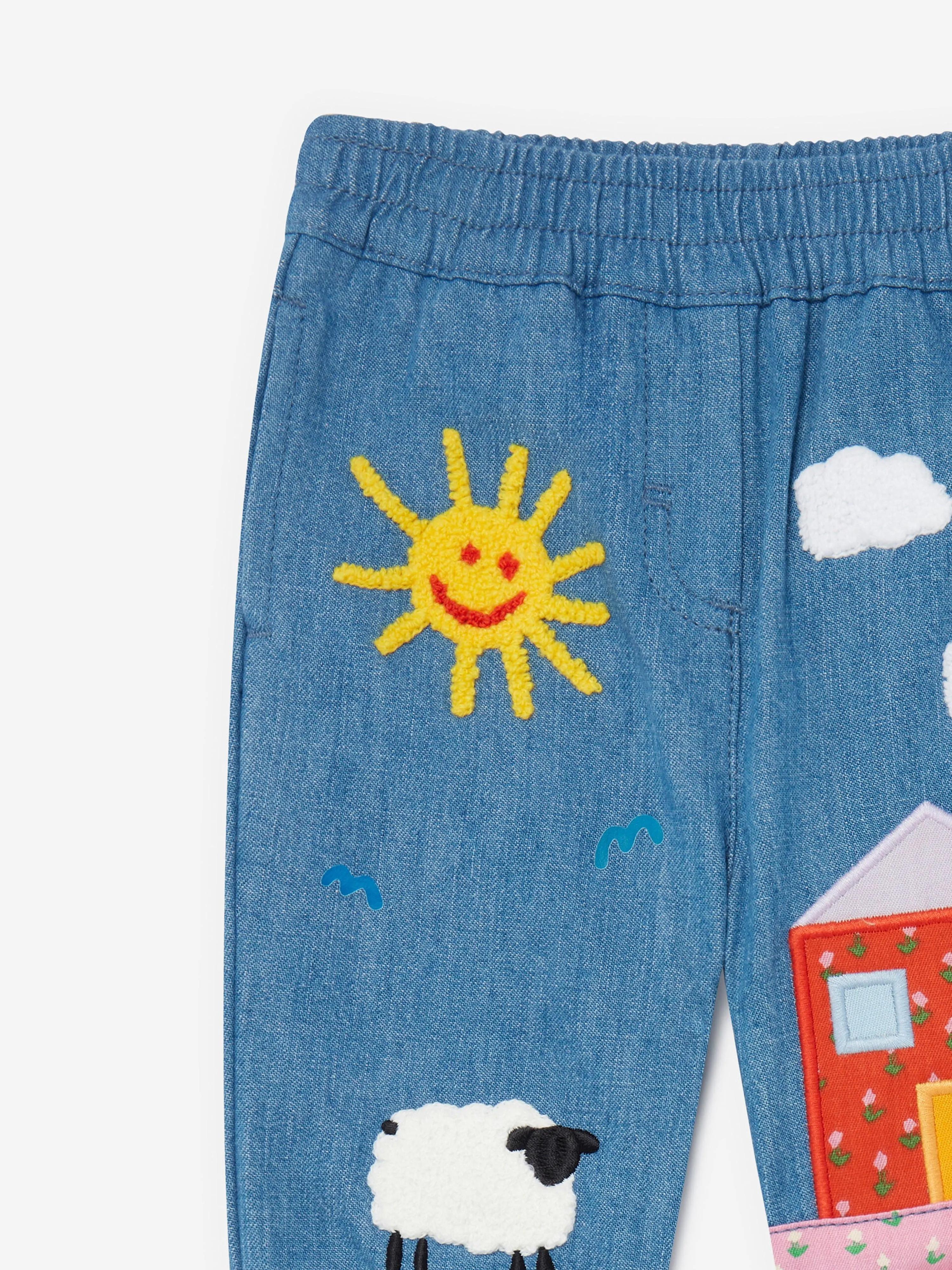 Stella McCartney Baby Girls Denim Trousers in Blue