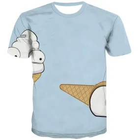 Sweet T-shirt Men Gourmet T-shirts 3d Icecream T shirts Funny Colourful T-shirts Graphic