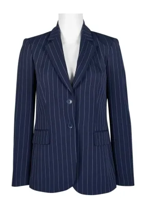 Tahari ASL Sophisticated Long Sleeve Blazer with Elegant Notched Collar and Two-Button Closure