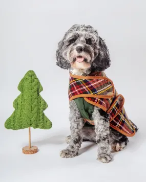 Tan Tartan Plaid Dog Coat