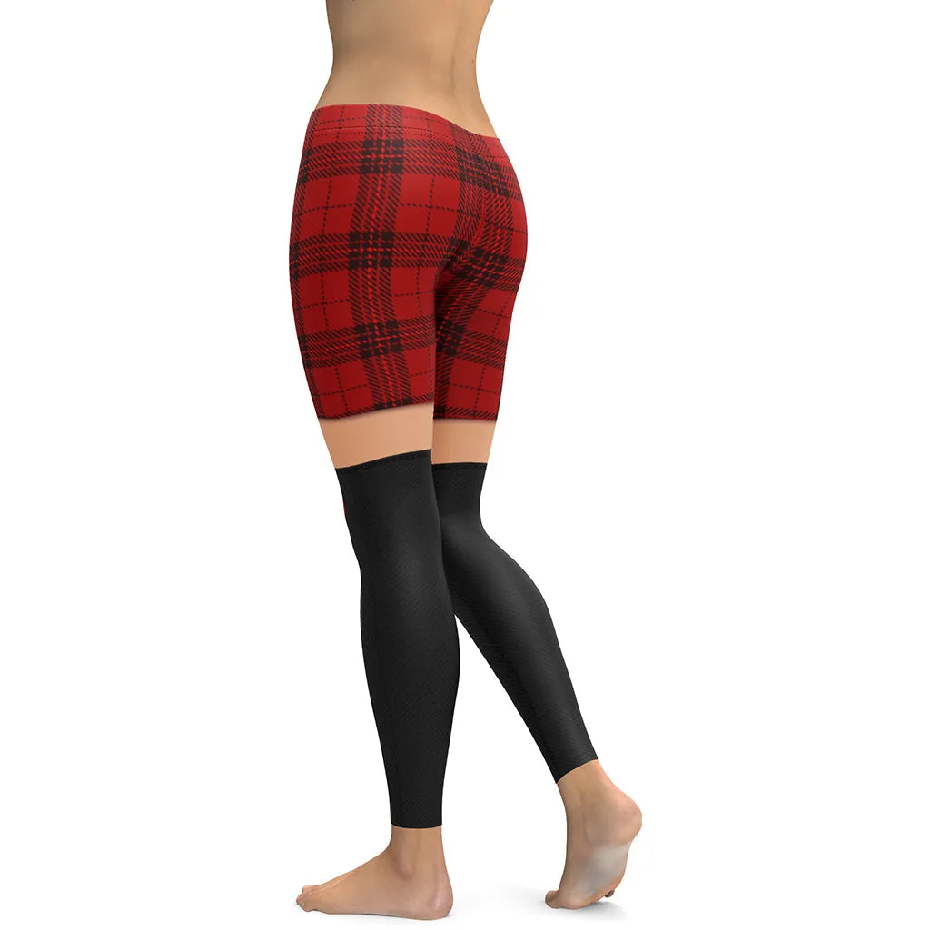 Tartan Shorts Leggings