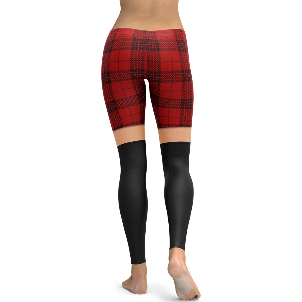 Tartan Shorts Leggings