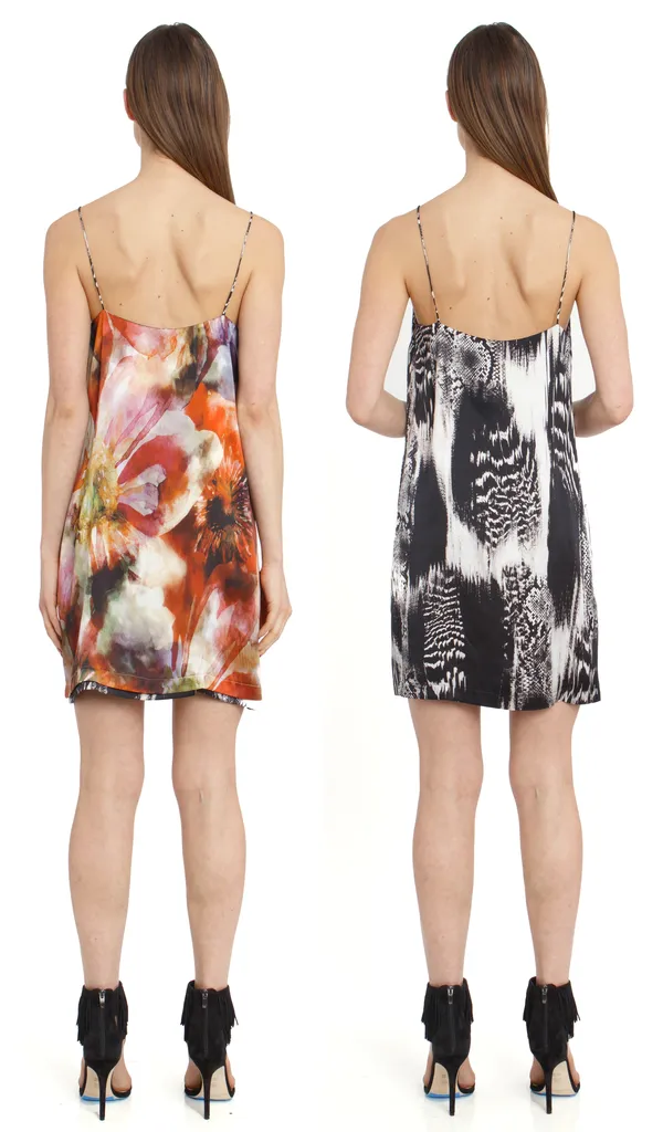 The Reversible Silk Slip   Hothouse Floral | Venom Black