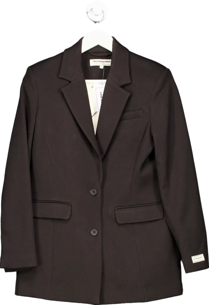 TheGivingMovement Black Sustainable Blazer UK S