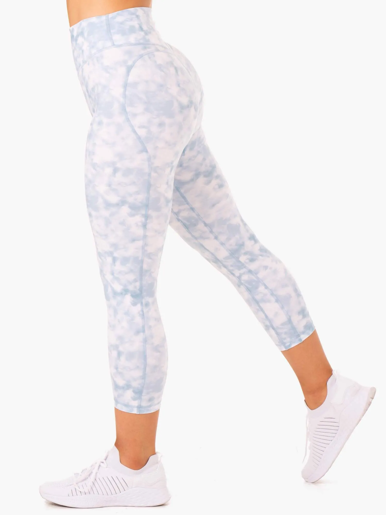 Tie Dye 7/8 Leggings - Steel Blue Tie Dye