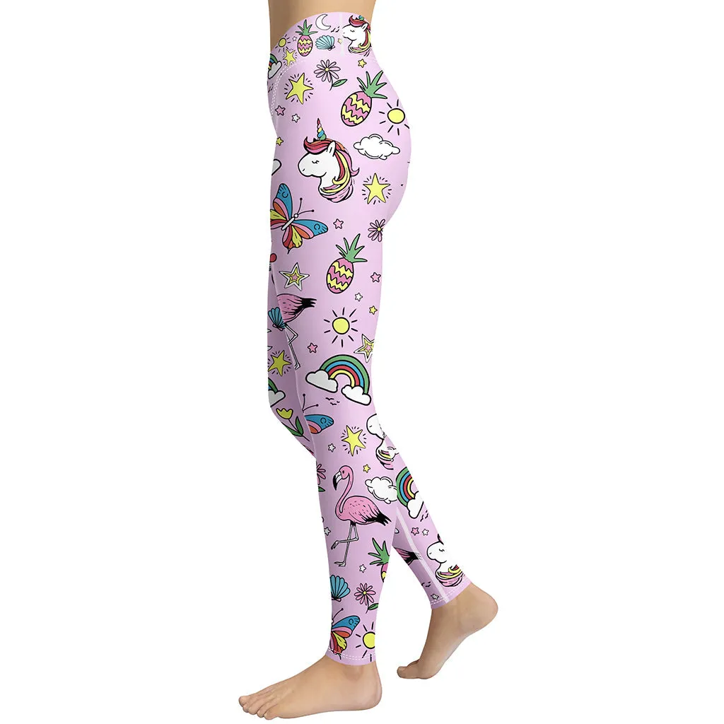 Unicorn Print Yoga Leggings