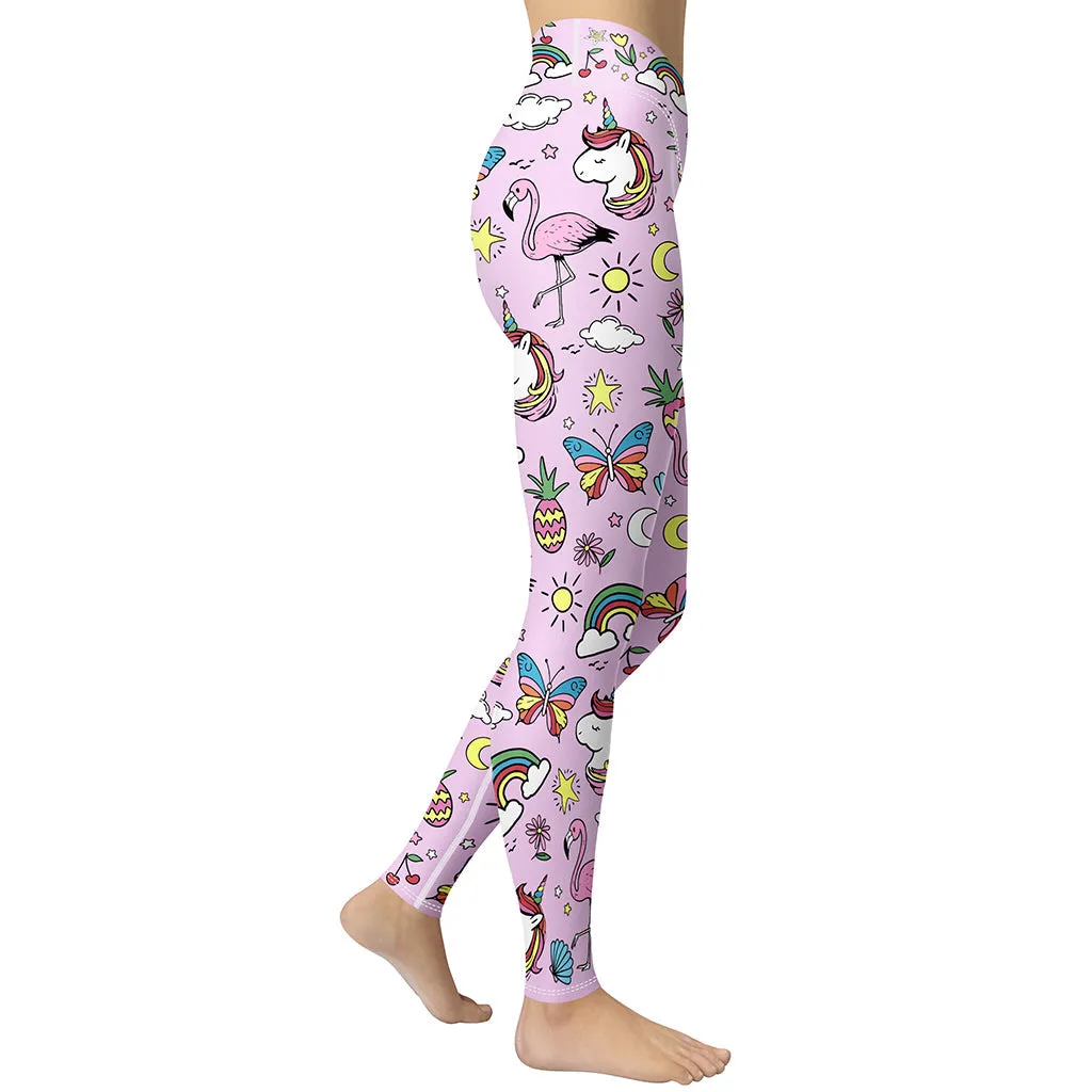 Unicorn Print Yoga Leggings