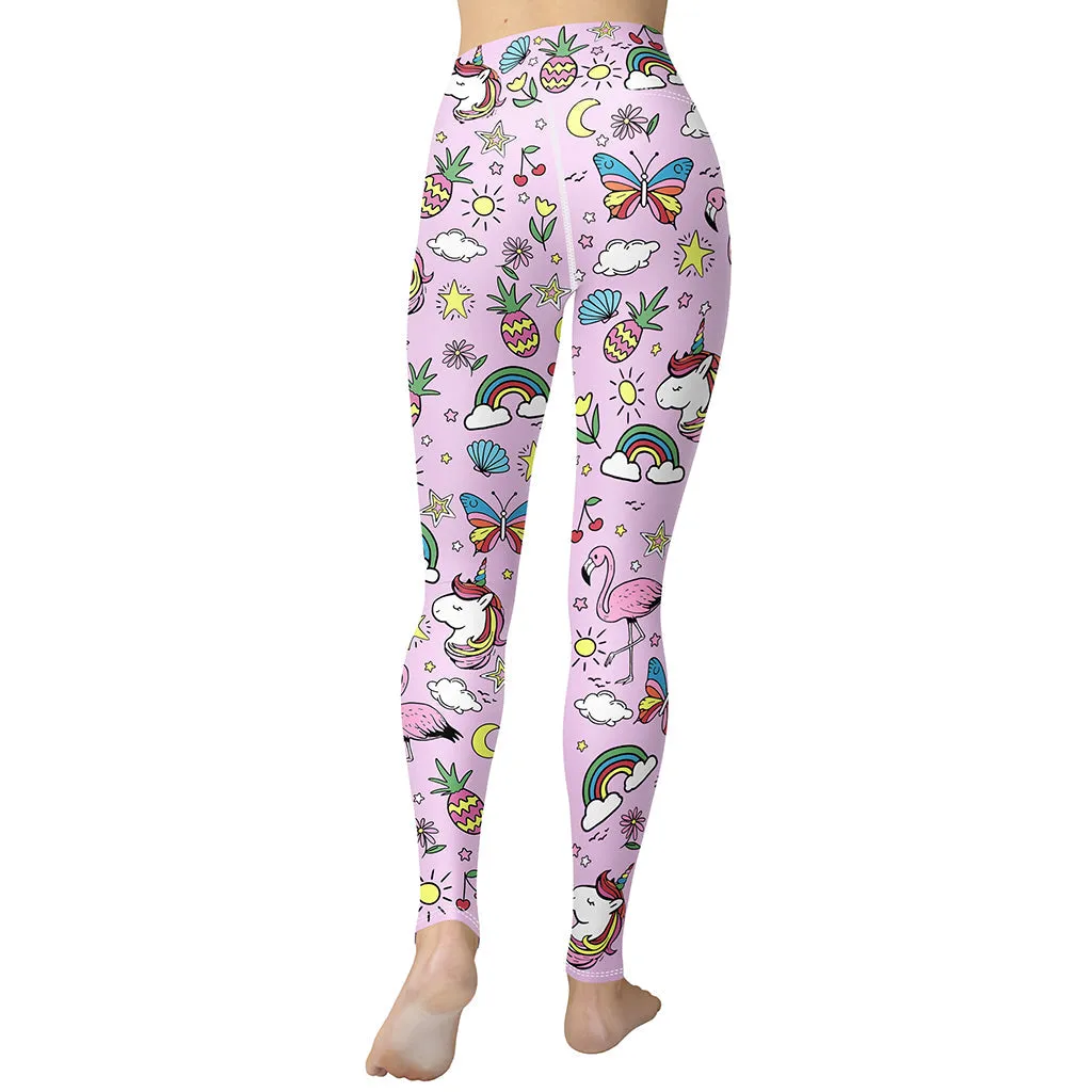 Unicorn Print Yoga Leggings