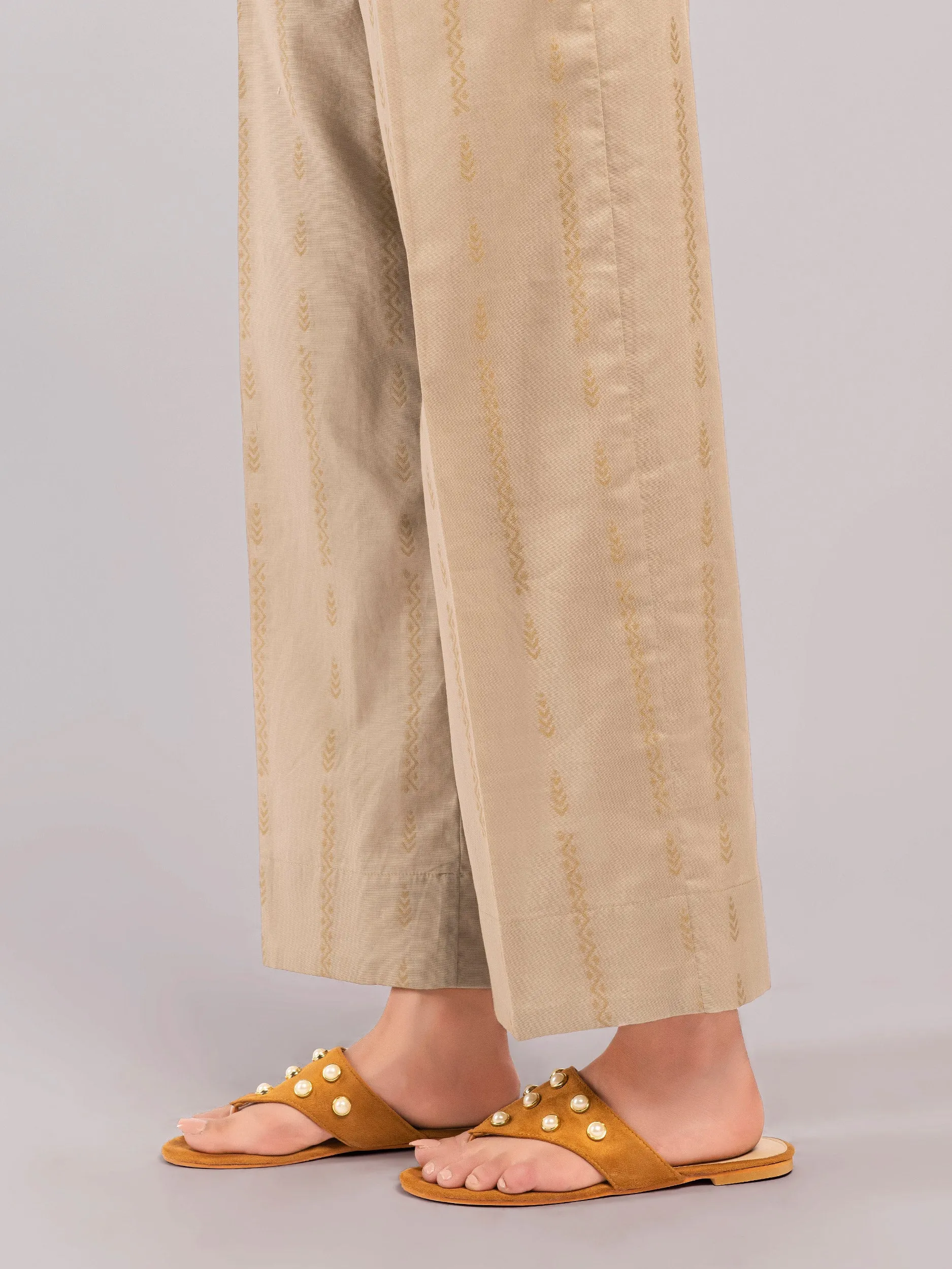 Unstitched Printed Jacquard Trousers