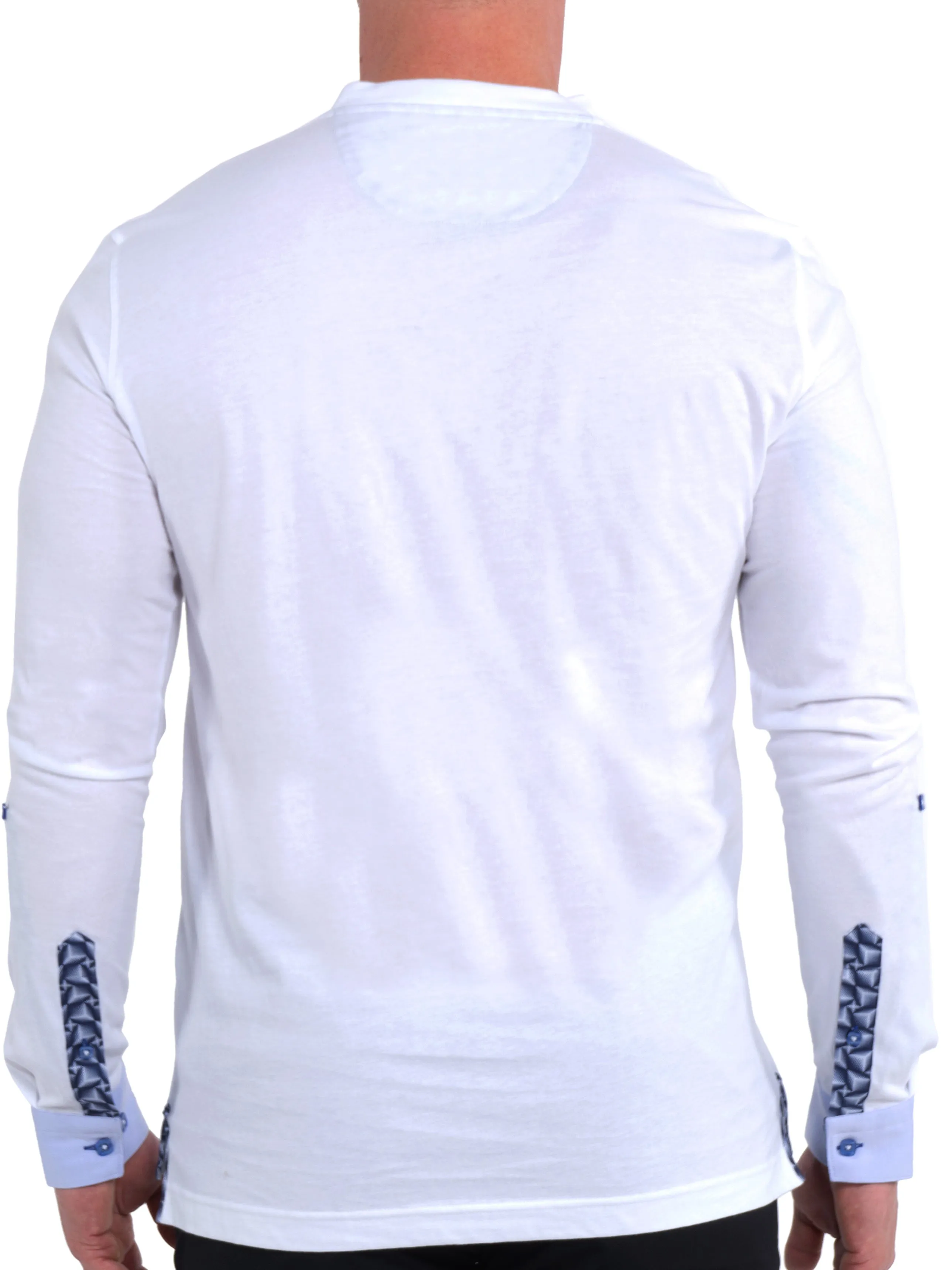 V-Neck Edison SolidRepeating White