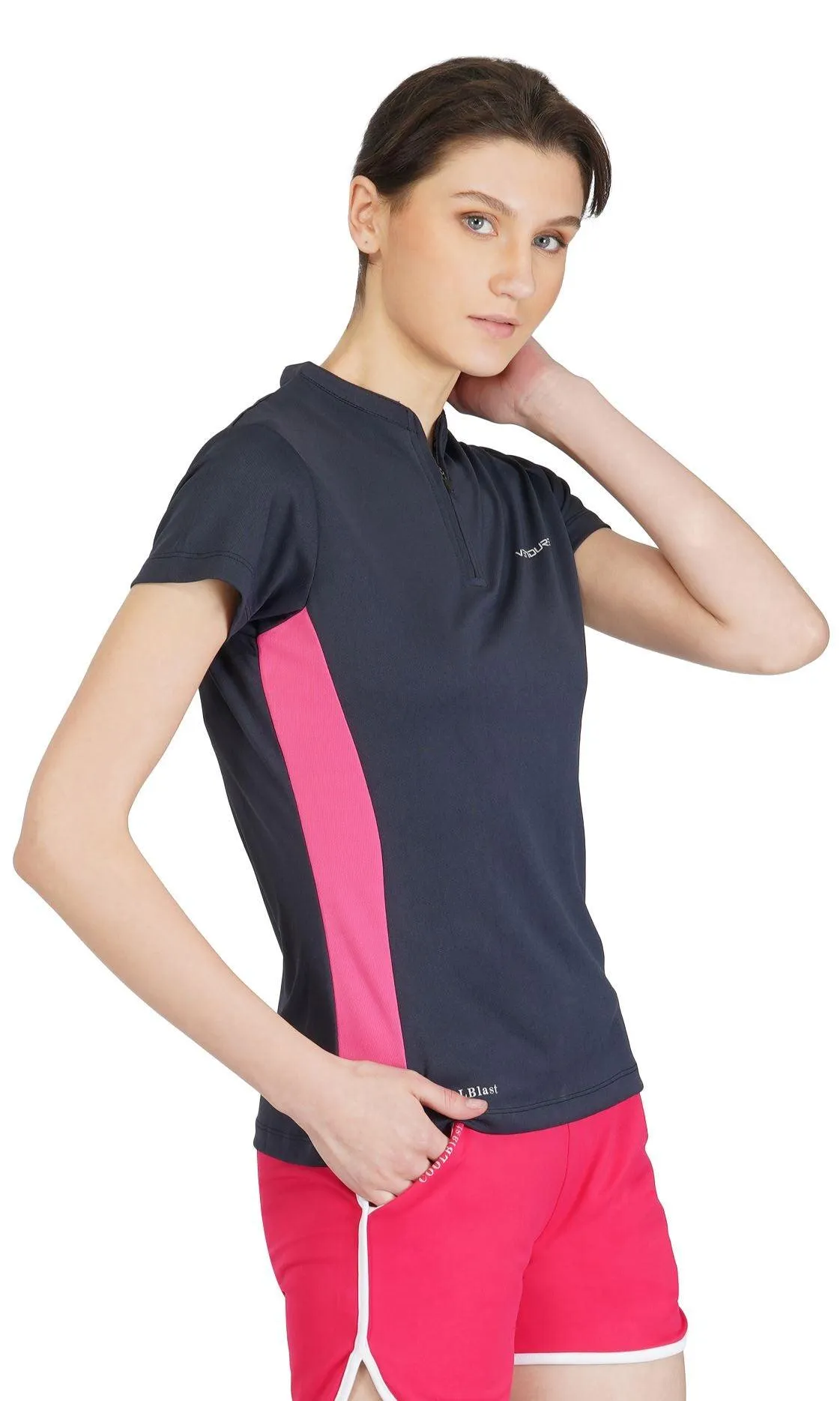 Vendure Sports COOLBlast Zip Up Sports T-Shirt | Women | KIBI Sports