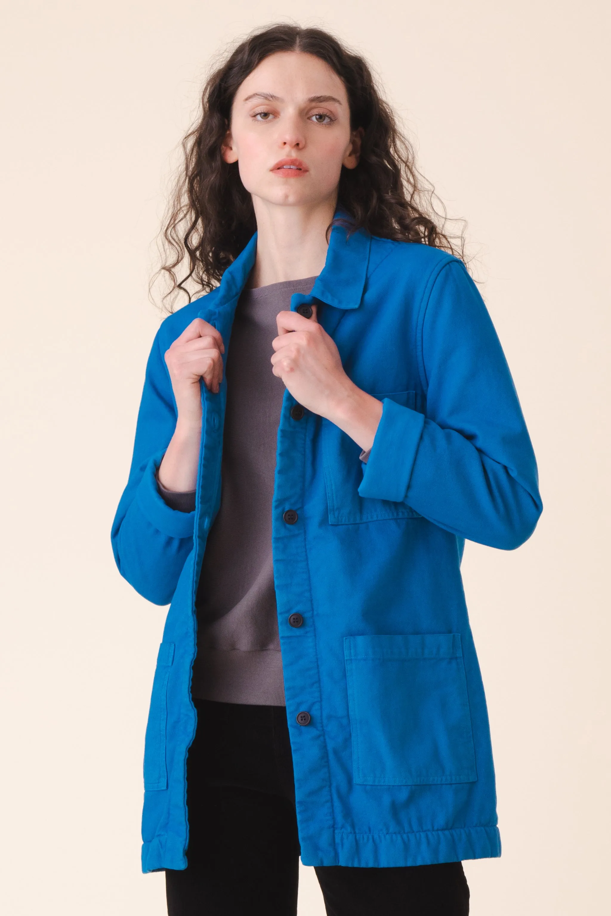 Winter Chore Coat in French Blue