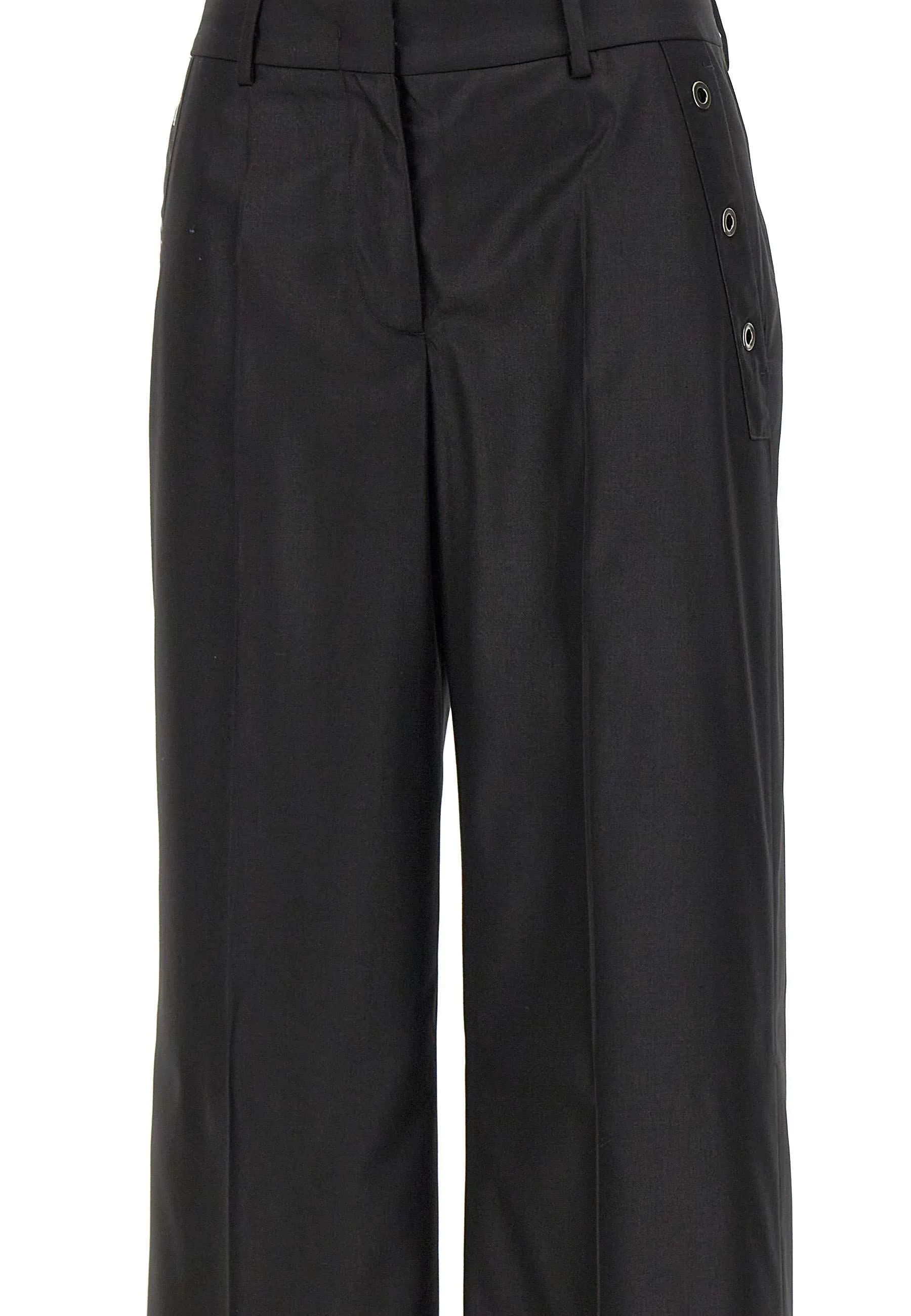 Women's Black Viscose Trousers