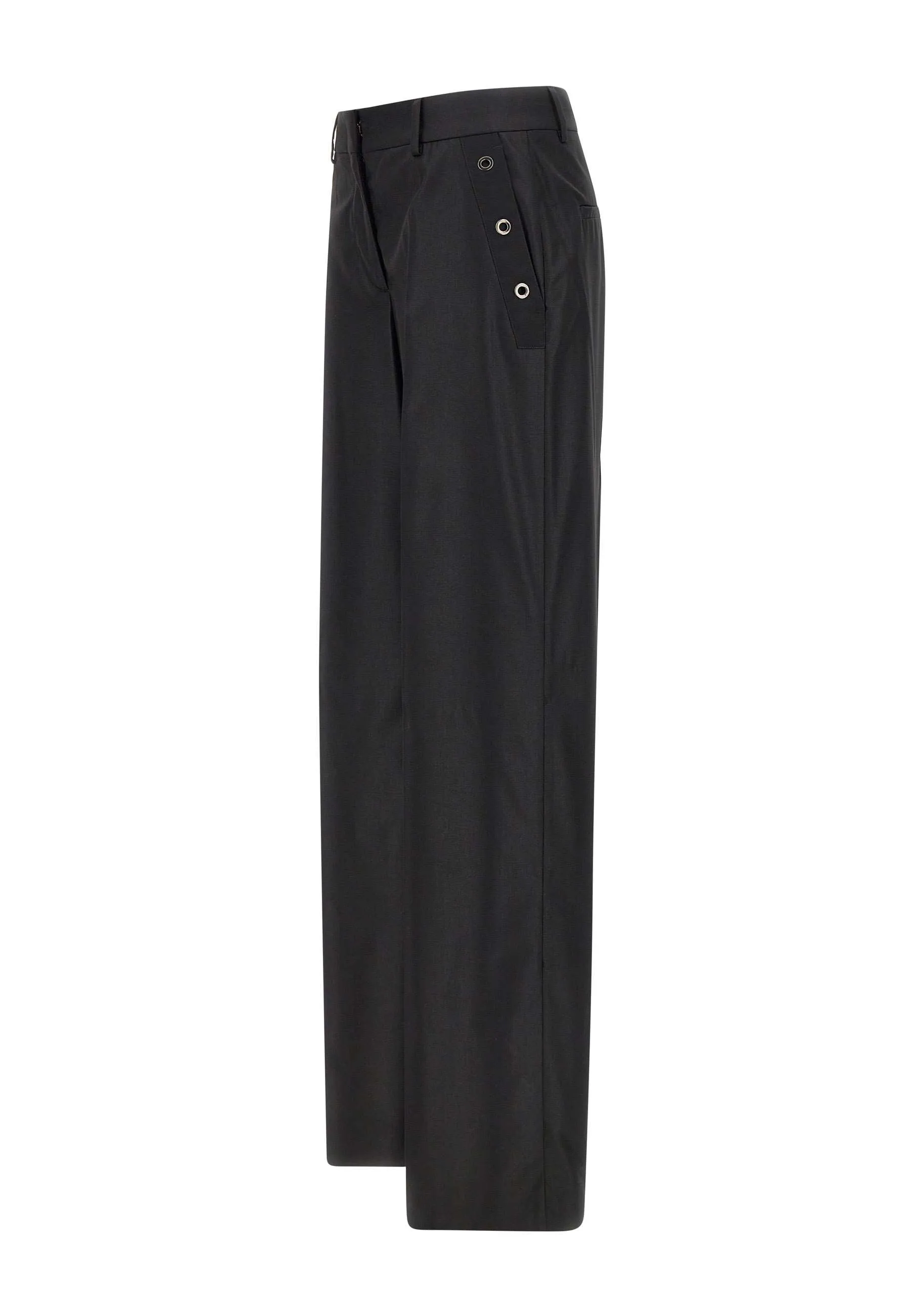 Women's Black Viscose Trousers