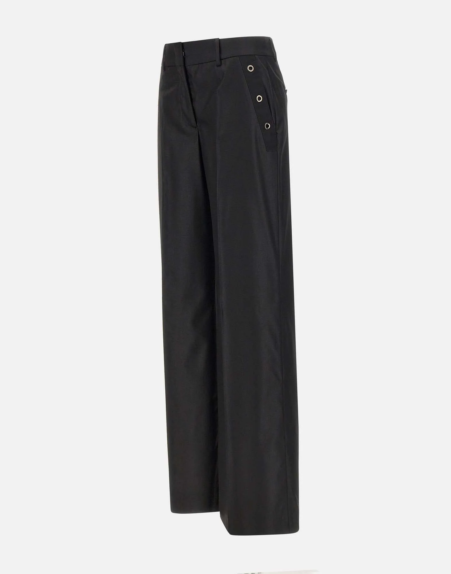 Women's Black Viscose Trousers