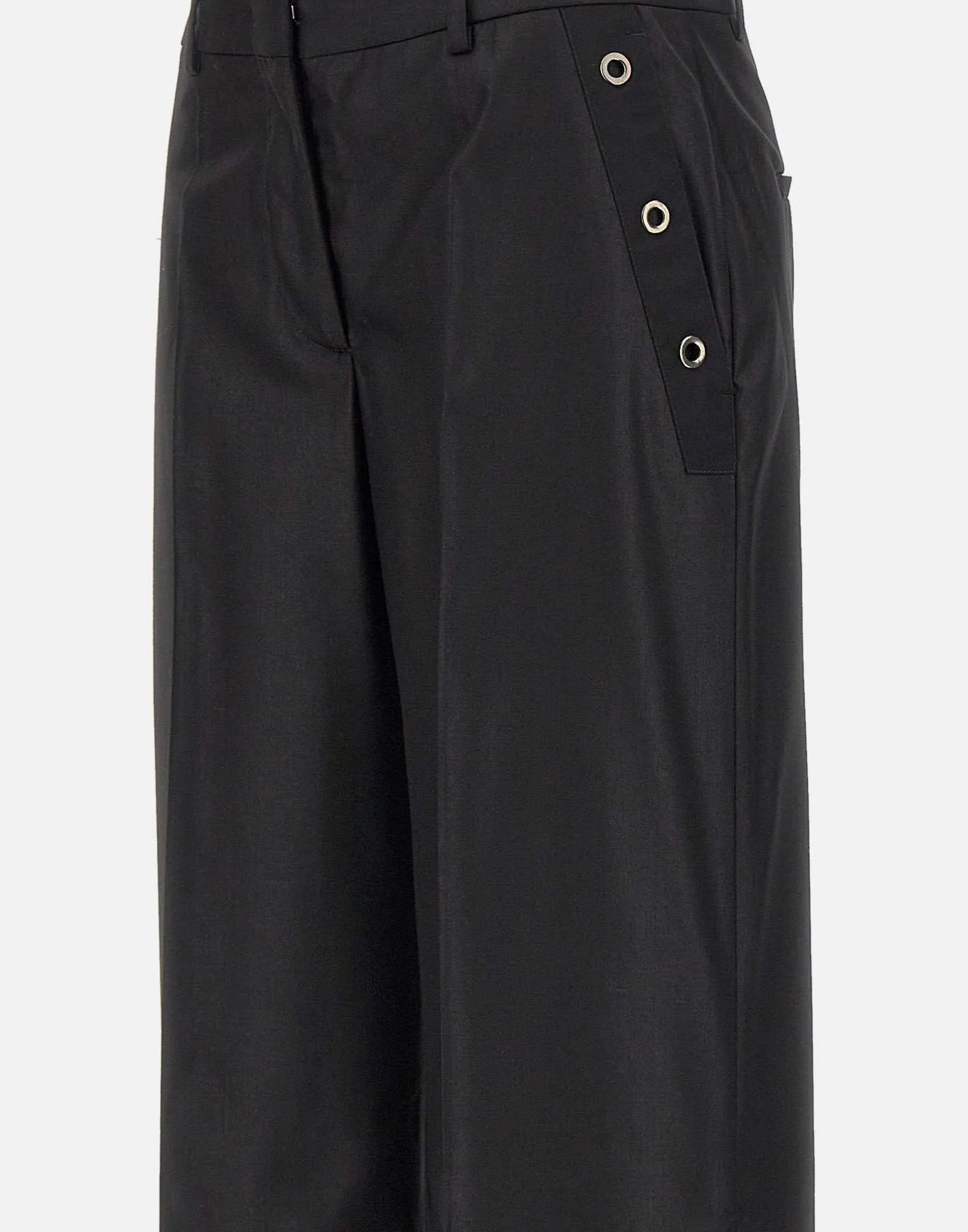 Women's Black Viscose Trousers