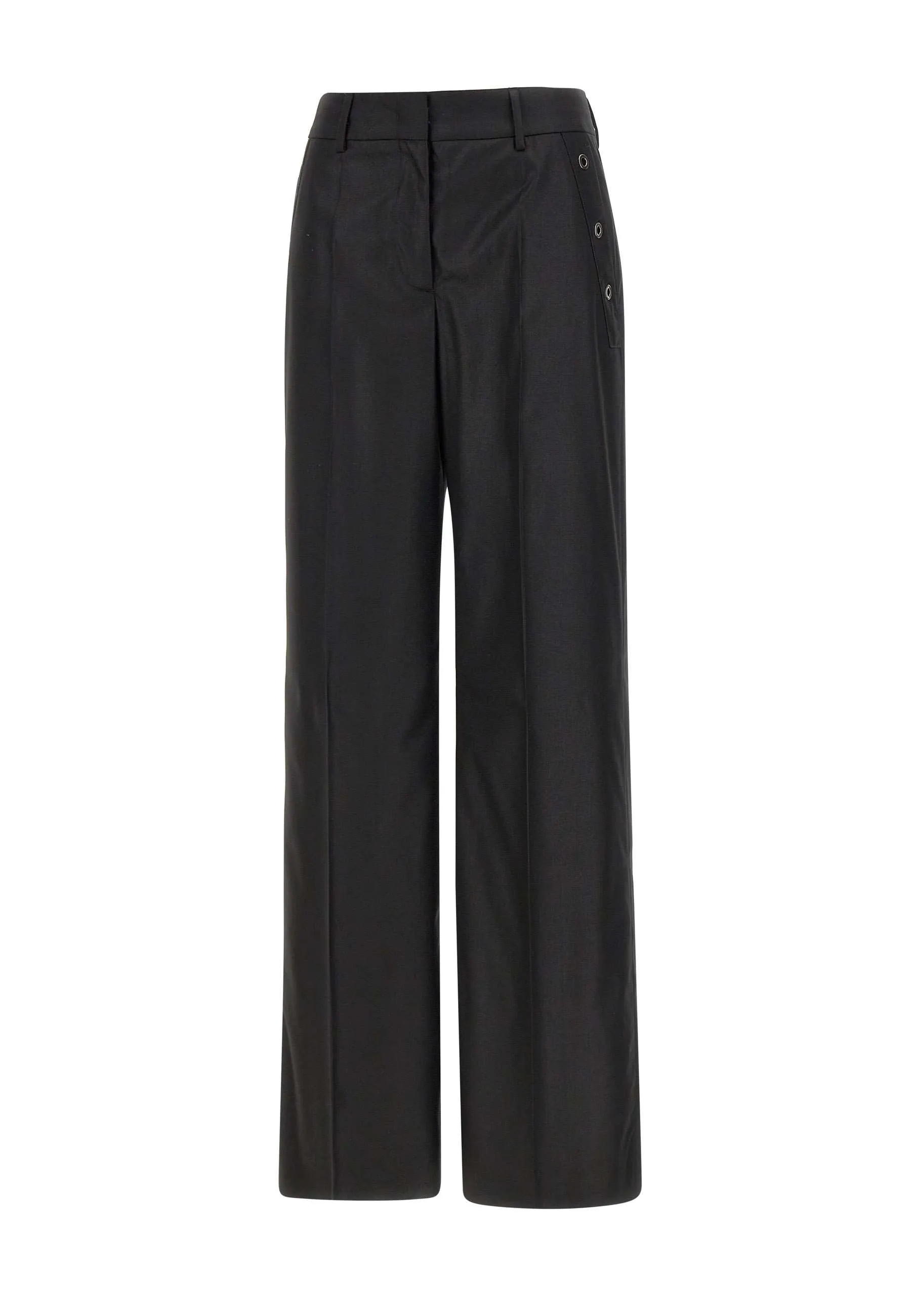 Women's Black Viscose Trousers