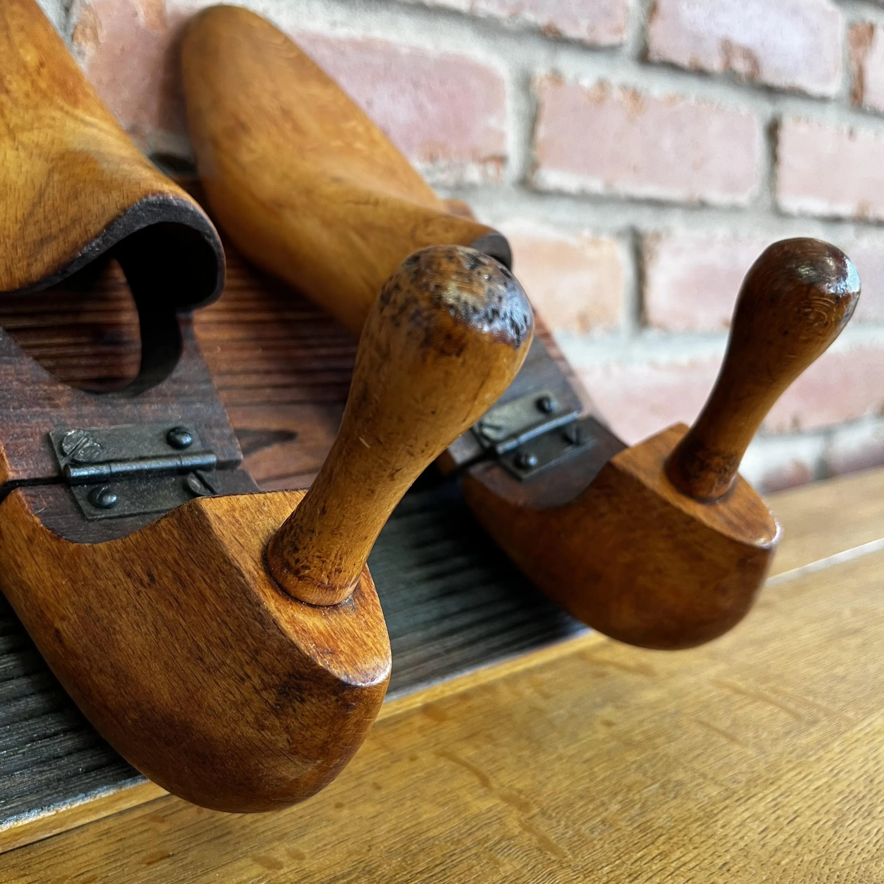 Wooden Vintage Shoe Last / Stretcher Coat Hangers