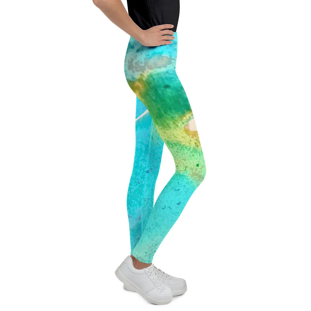 YOUTH LEGGINGS : TROPICAL WATER MOVEMENT